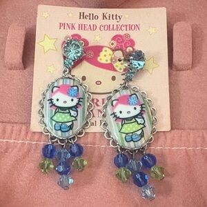 TARINA Tarantino Hello Kitty Pink and Blue Earrings